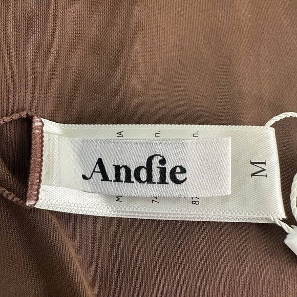 Andie Swimwear The Riviera High Waisted Bottom Women Sz Med Espresso Sculpting - Picture 4 of 8